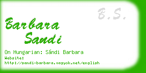 barbara sandi business card